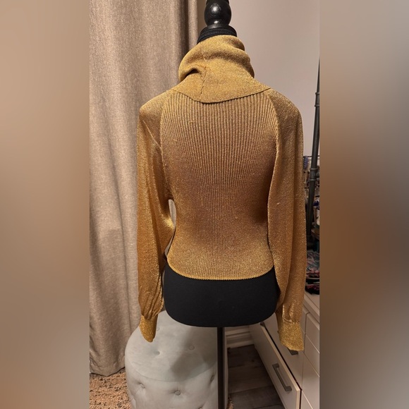Mango-Gold Turtleneck Sweater - Picture 3 of 4